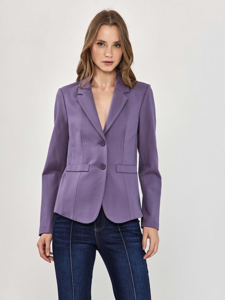 ג’קט מילנו PROMO בצבע סגול לילה מעושן