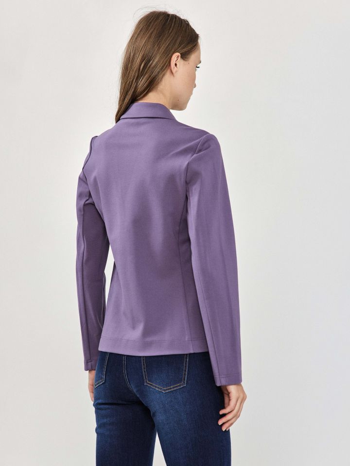 ג’קט מילנו PROMO בצבע סגול לילה מעושן