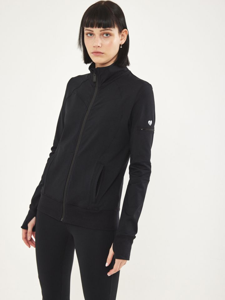 עליונית רוכסן SPORT MORAN בצבע שחור