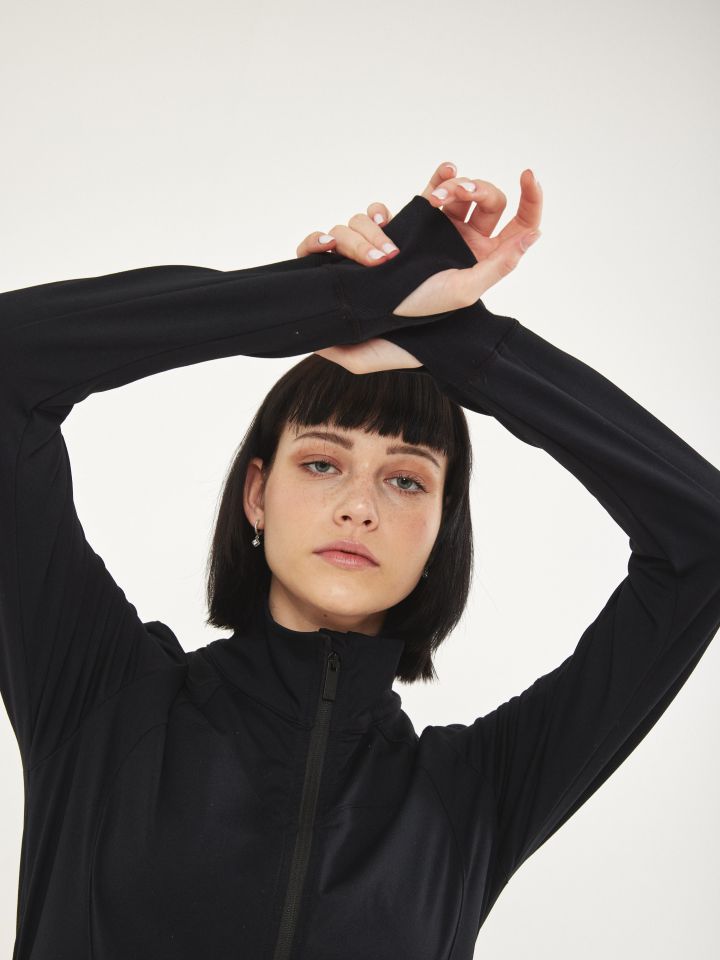 עליונית רוכסן SPORT MORAN בצבע שחור