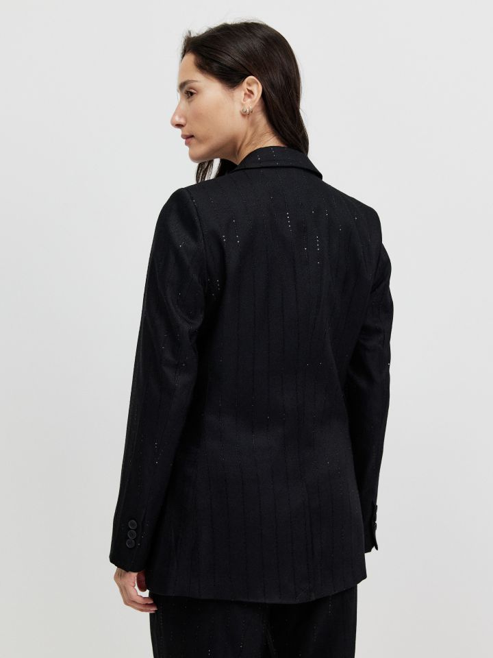 ג’קט פסי פייטים בצבע שחור