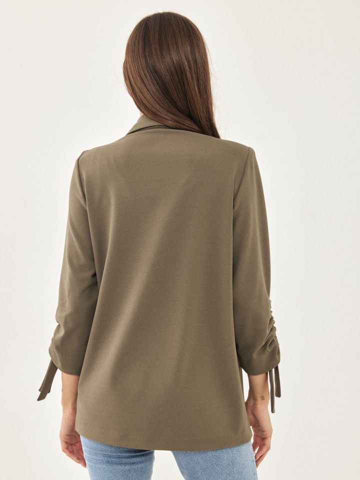 ג’קט סקובה  כיווץ בשרוול PROMO בצבע זית