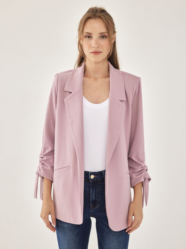 ג’קט סקובה  כיווץ בשרוול PROMO בצבע לילך