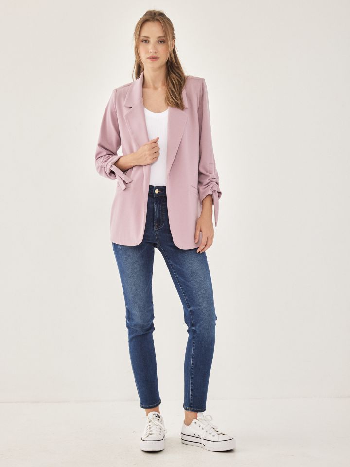 ג’קט סקובה  כיווץ בשרוול PROMO בצבע לילך