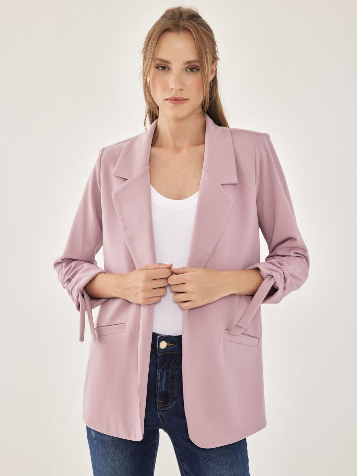 ג’קט סקובה  כיווץ בשרוול PROMO בצבע לילך