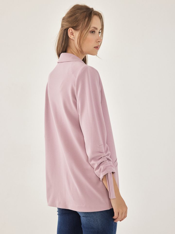 ג’קט סקובה  כיווץ בשרוול PROMO בצבע לילך