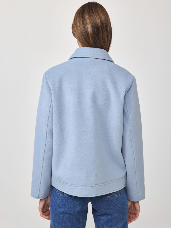 מעיל כיסים PROMO בצבע תכלת אורלי