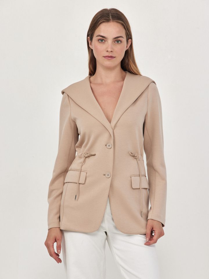 ג’קט קפוצ’ון PROMO בצבע בייז קפוצינו