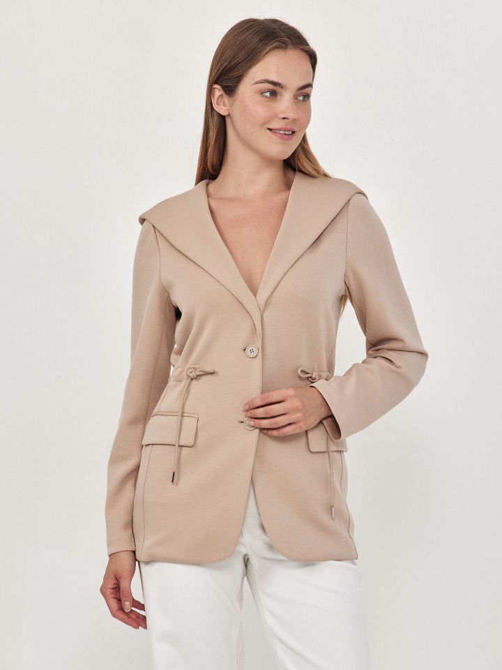 ג’קט קפוצ’ון PROMO בצבע בייז קפוצינו