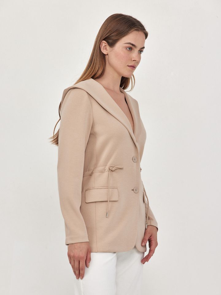 ג’קט קפוצ’ון PROMO בצבע בייז קפוצינו