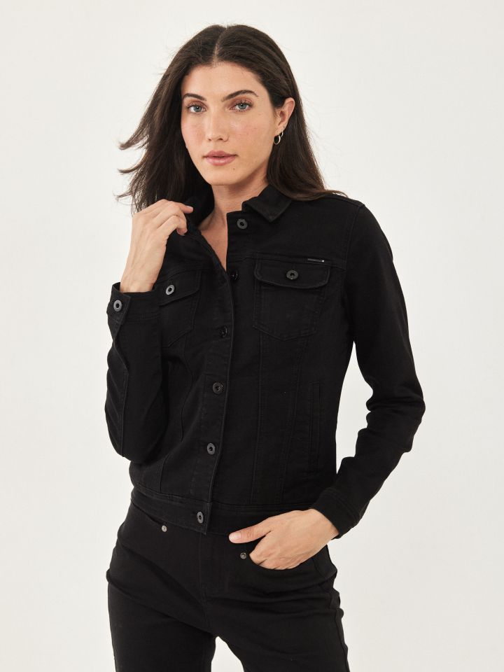 ג’קט ג’ינס PROMO בצבע שחור