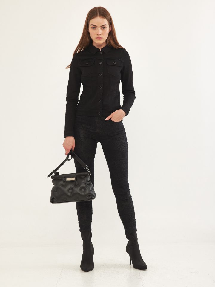 ג’קט ג’ינס PROMO בצבע שחור