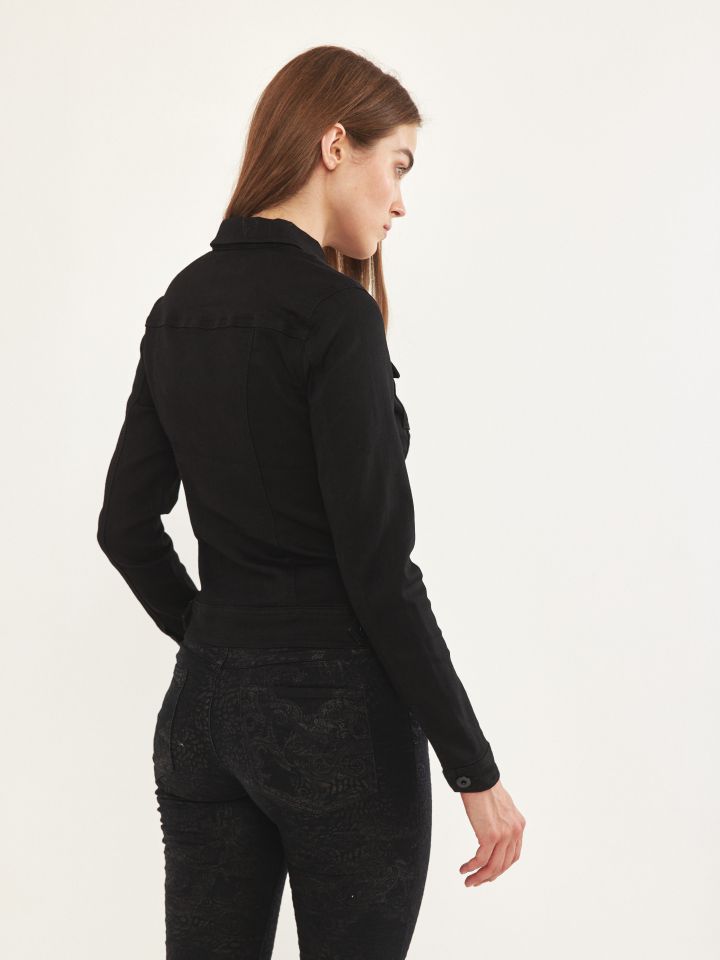 ג’קט ג’ינס PROMO בצבע שחור