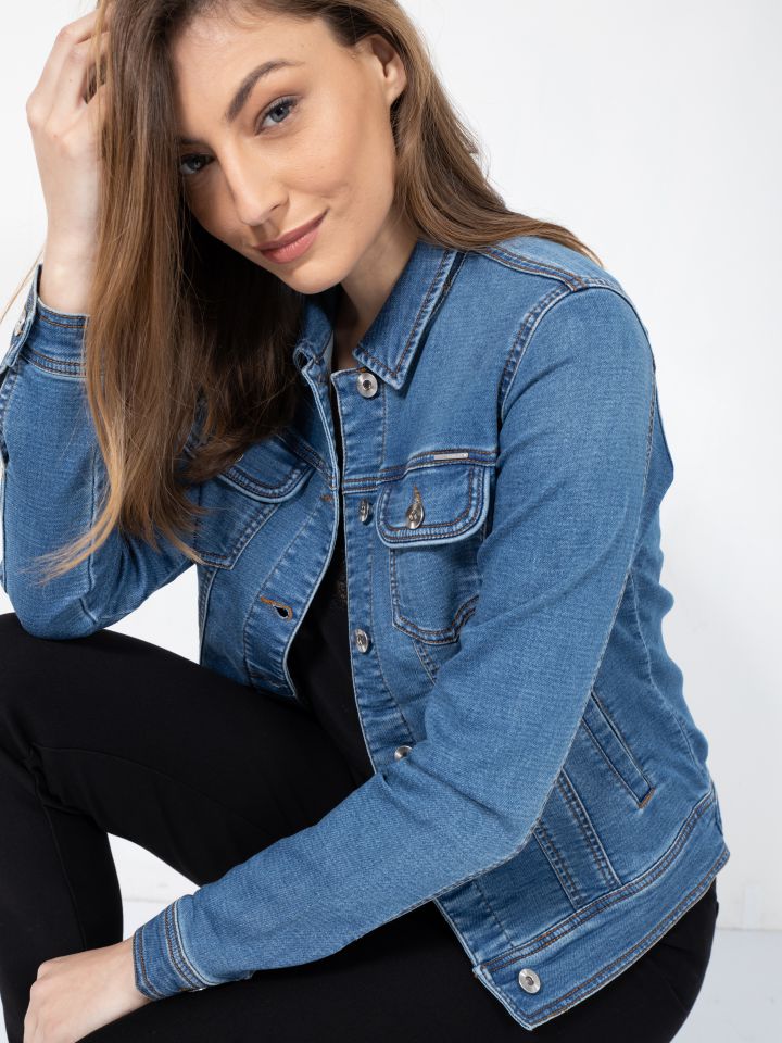 ג’קט גינס PROMO בצבע ג’ינס בהיר