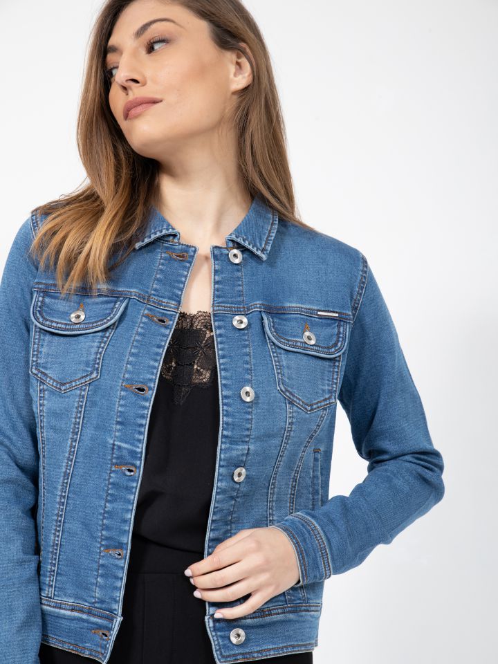 ג’קט גינס PROMO בצבע ג’ינס בהיר