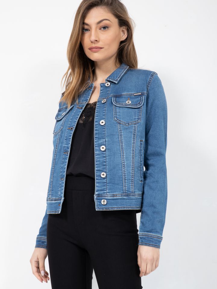 ג’קט גינס PROMO בצבע ג’ינס בהיר