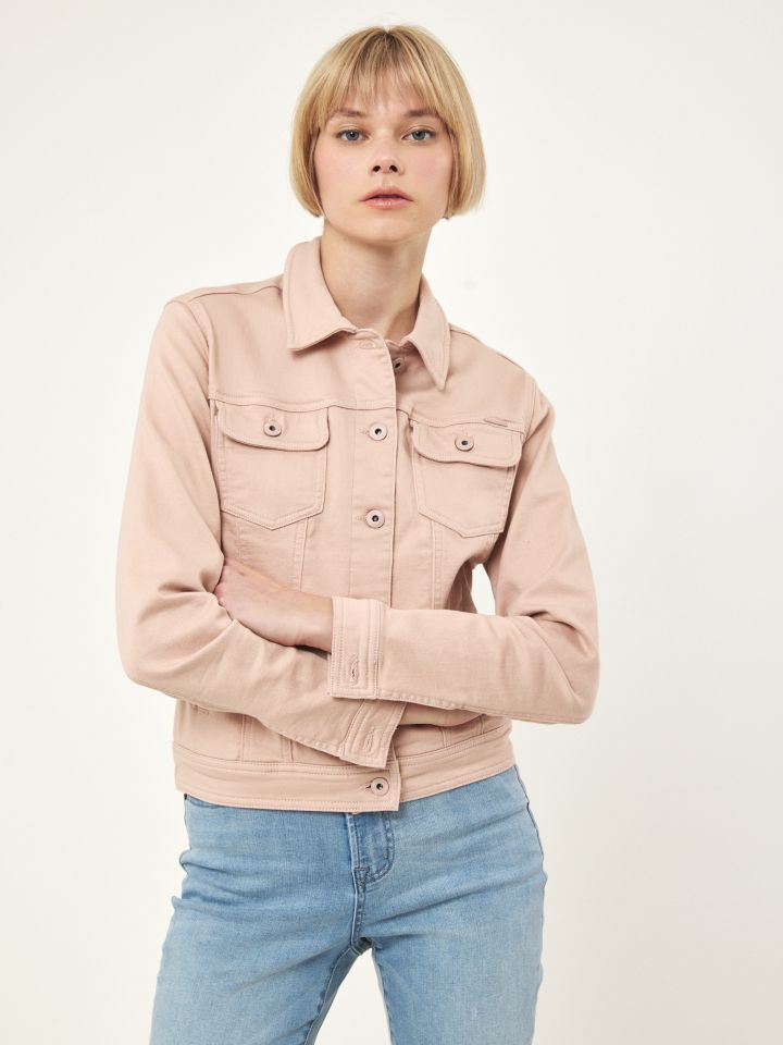 ג’קט גינס PROMO בצבע ורוד עתיק