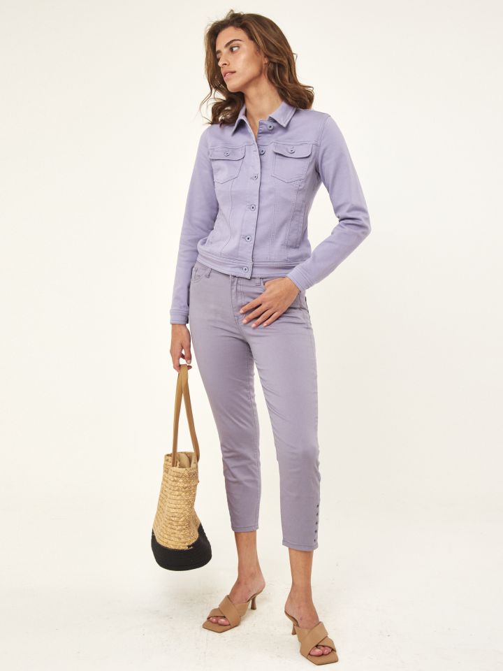 ג’קט גינס PROMO בצבע סגול מעושן