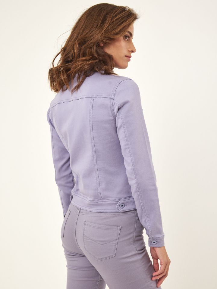 ג’קט גינס PROMO בצבע סגול מעושן