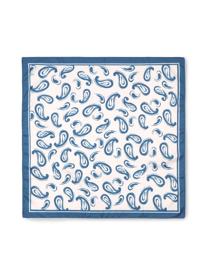 מטפחת פייזלי בצבע כחול