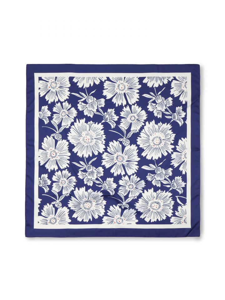 מטפחת פרחים בצבע כחול