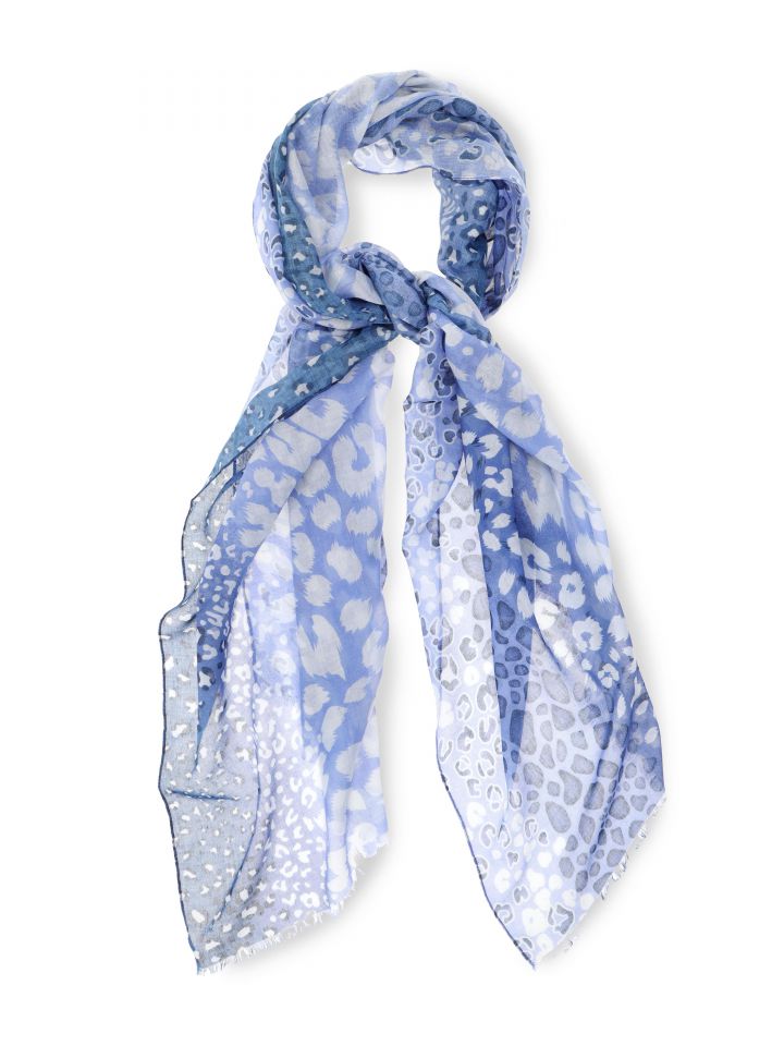 צעיף מנומר BLUE בצבע כחול