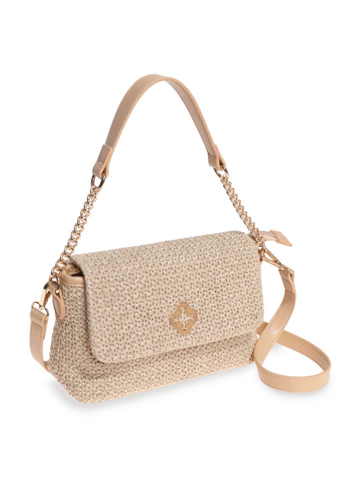 תיק צד קש MYKONOS בצבע טיבעי