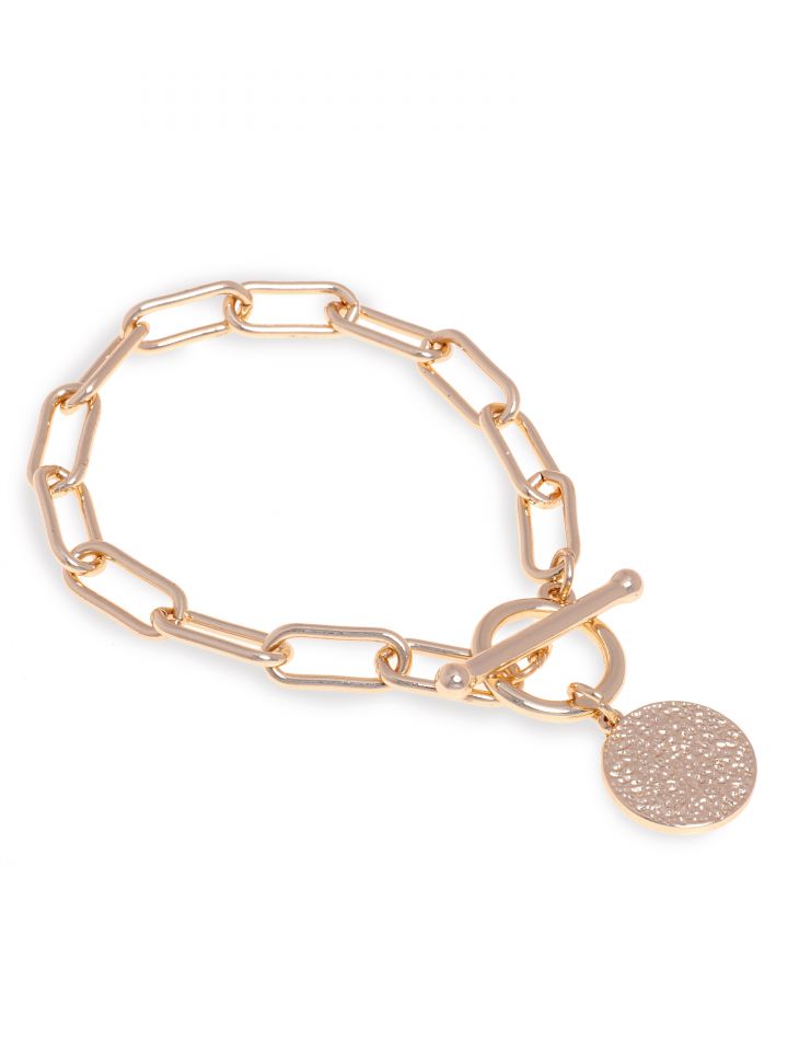 צמיד עם מטבע בצבע זהב