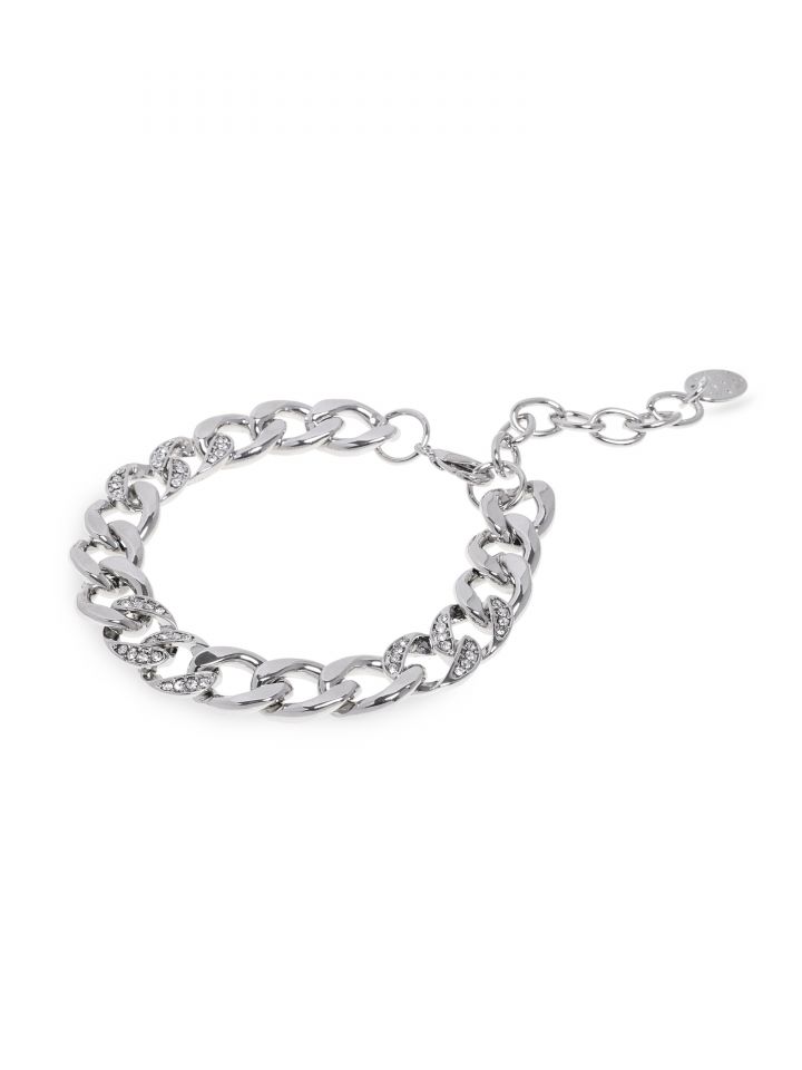 צמיד גורמט משובץ בצבע כסף