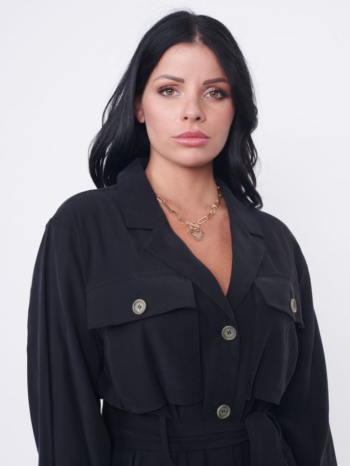 שרשרת גורמט תליון לב בצבע זהב