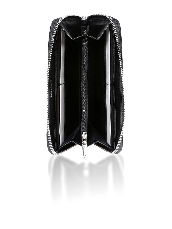 ארנק דפוס פרחים בצבע שחור