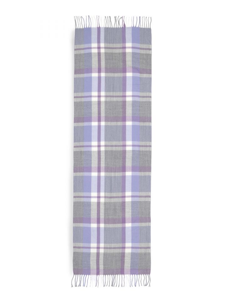 צעיף משבצות בצבע סגול