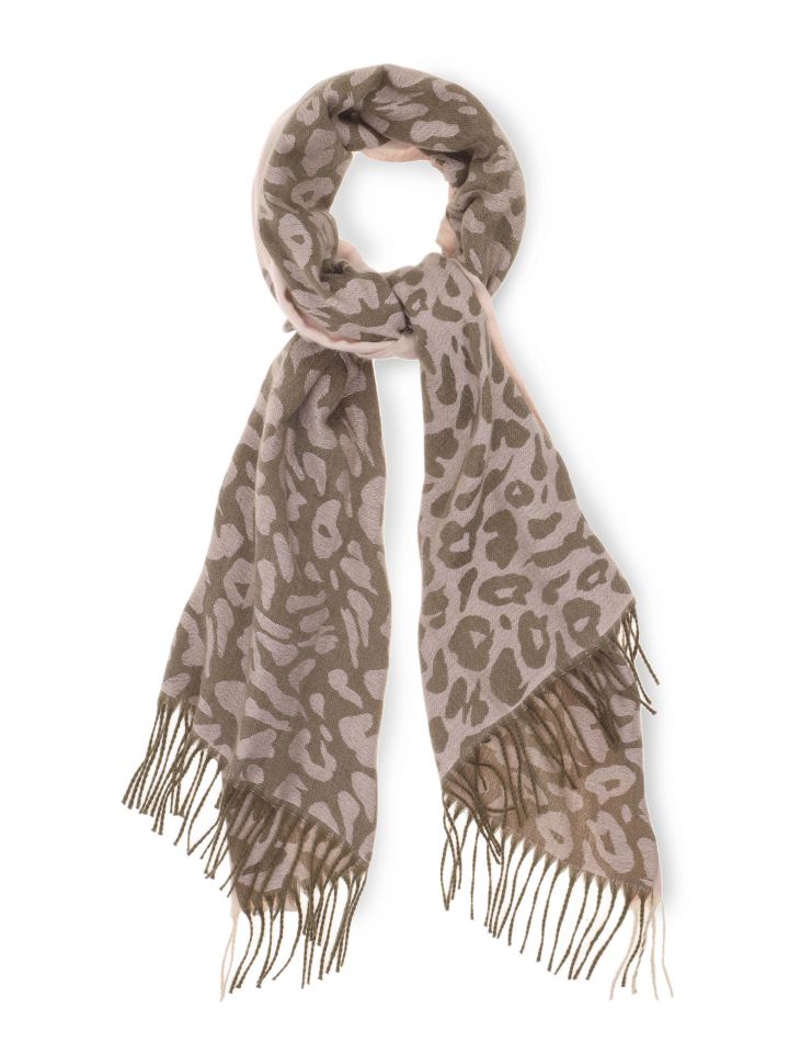 צעיף LEOPARD בצבע בייז’