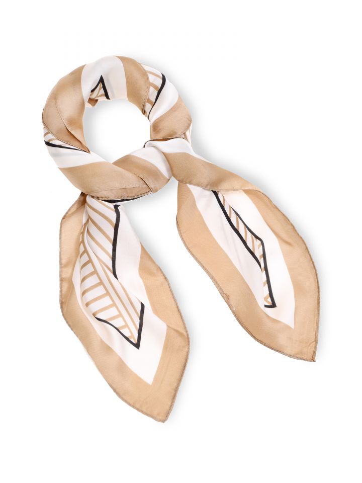 מטפחת דפוס פסים בצבע בייז’