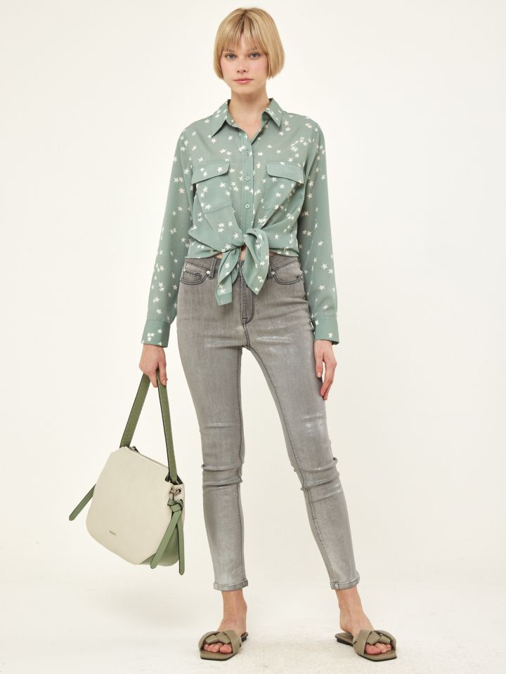 תיק דו קולור ROMI בצבע בייז’