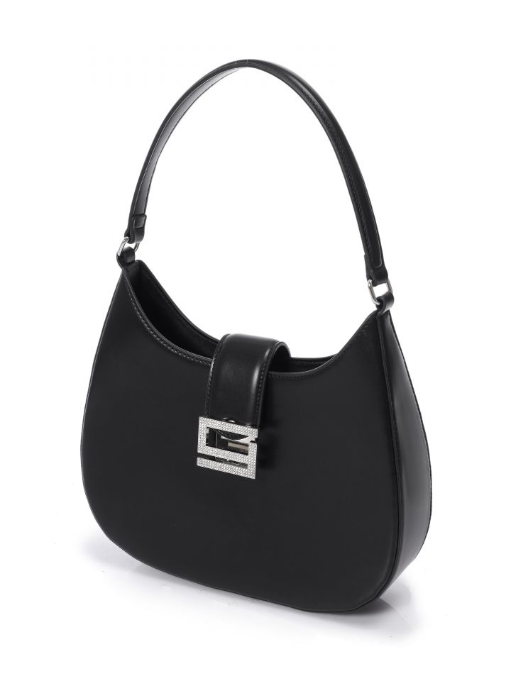 תיק יד אבזם בצבע שחור