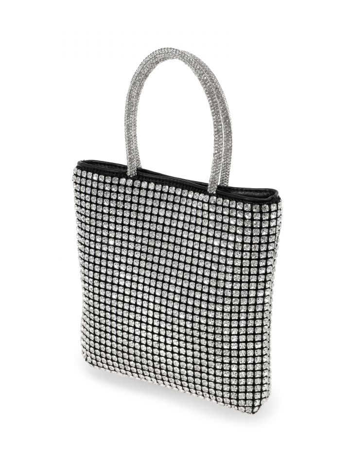 תיק DIAMONDS בצבע כסף