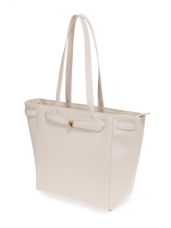 תיק יד חגורה עם אבזם בצבע בייז’