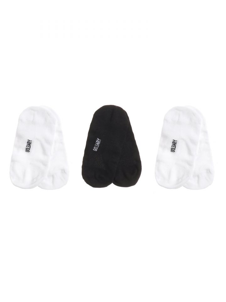 מארז שלישיית גרבי בובה בצבע לבן/שחור