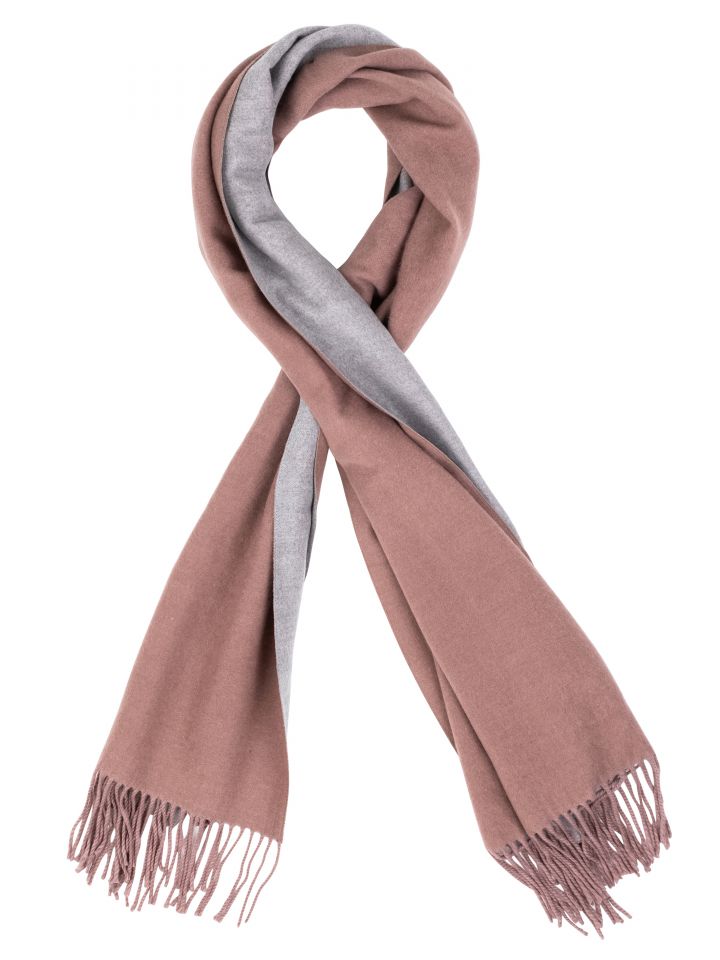 צעיף דו קולור PROMO בצבע ורוד עתיק