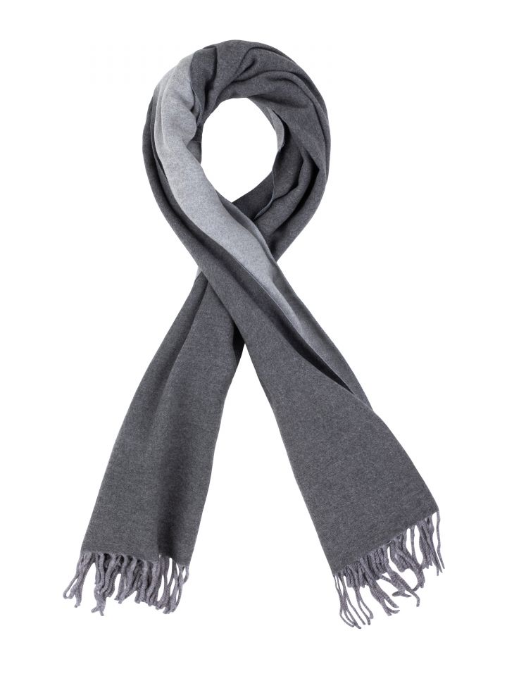 צעיף דו קולור PROMO בצבע אפור