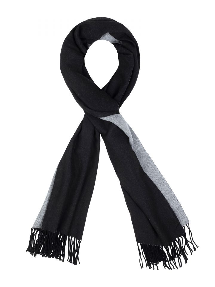 צעיף דו קולור PROMO בצבע שחור