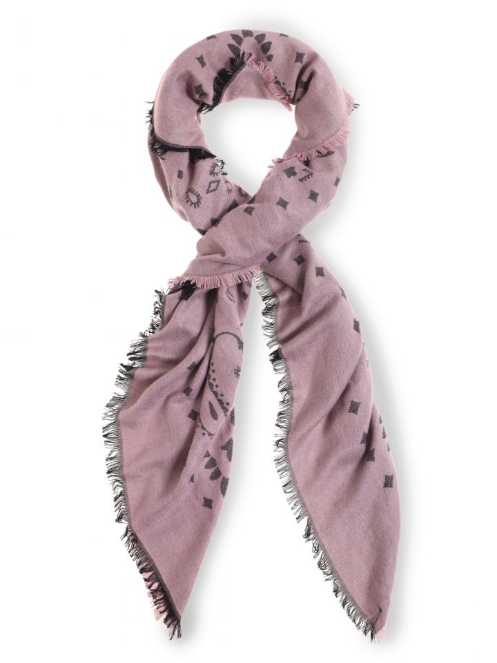 צעיף פייזלי בצבע ורוד