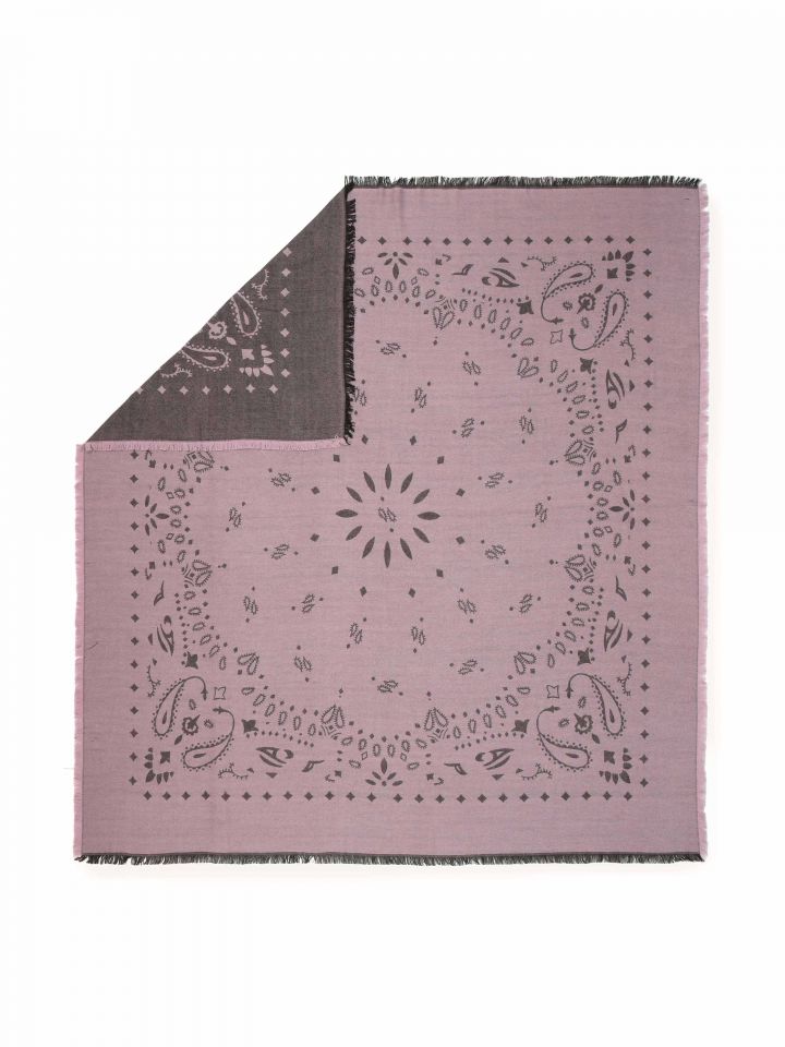 צעיף פייזלי בצבע ורוד