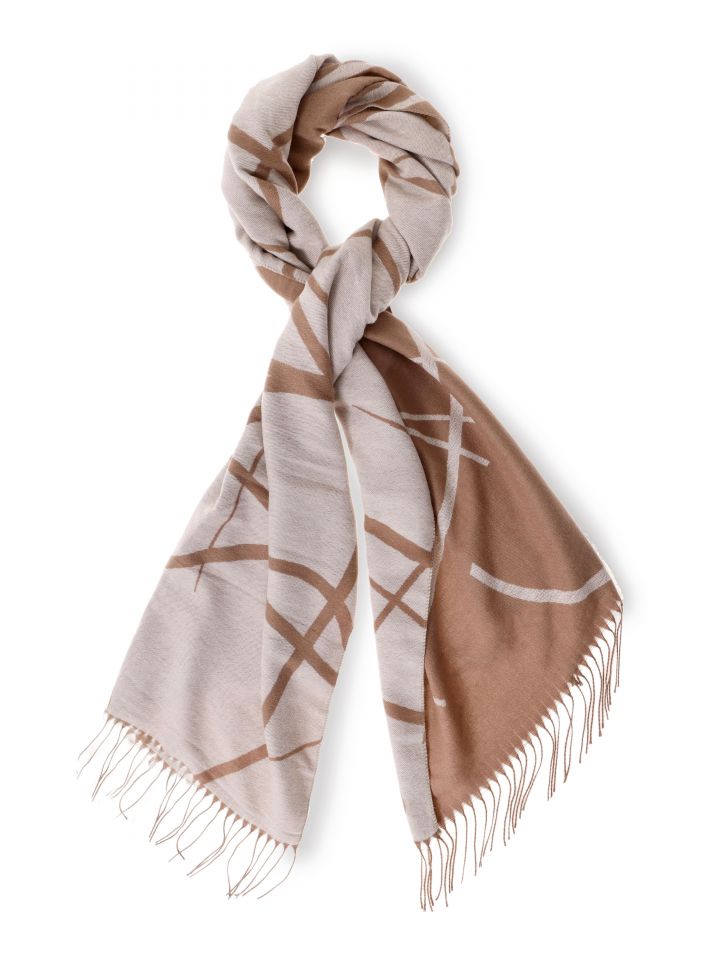 צעיף שילובים בצבע חום