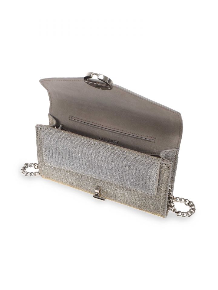 תיק ערב לורקס בצבע כסף