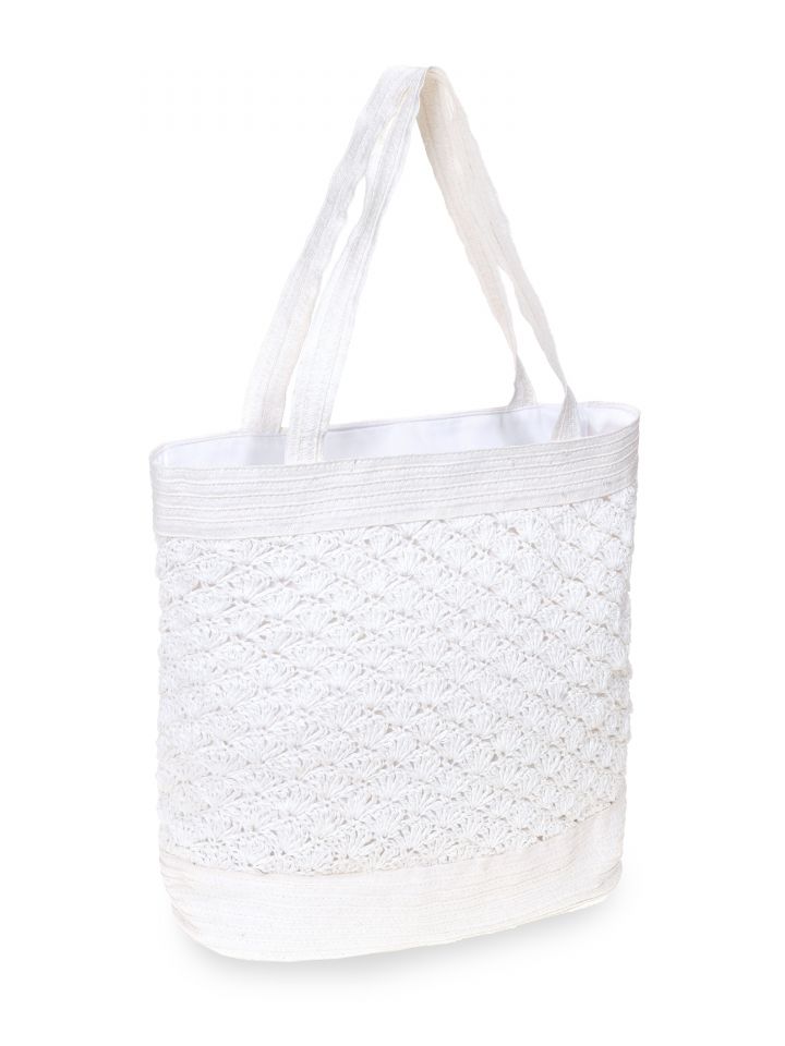 תיק קש PROMO בצבע לבן