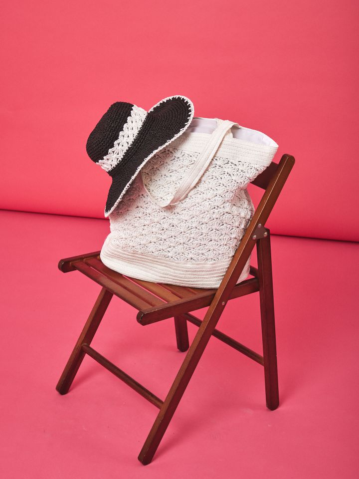 תיק קש PROMO בצבע לבן