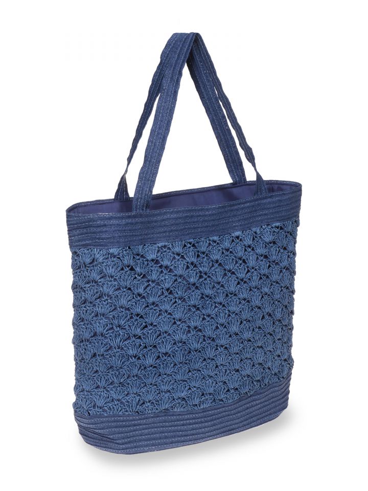 תיק קש PROMO בצבע כחול