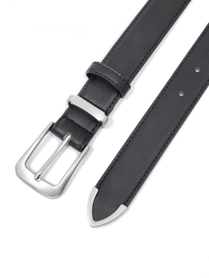 חגורה אבזם PARIS בצבע שחור